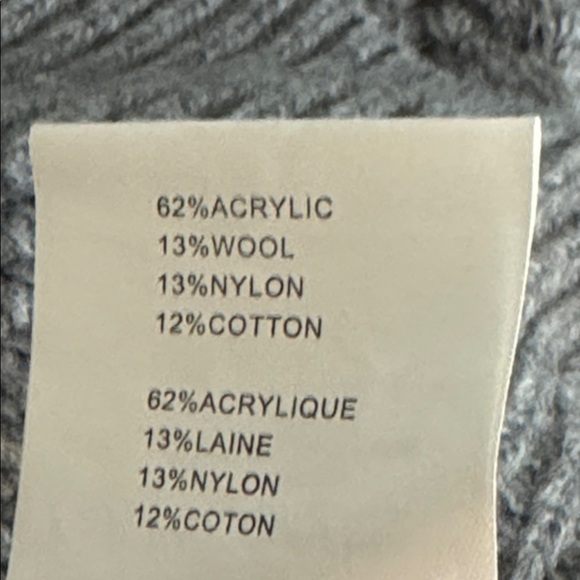 Ramy Brook Annabelle Embellished
Turtleneck Sweater Gray Cowl Neck Crystals M - Picture 10 of 10